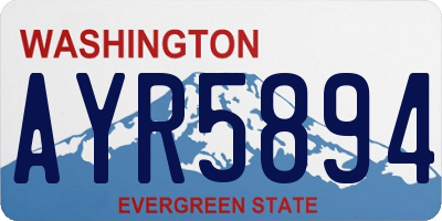 WA license plate AYR5894