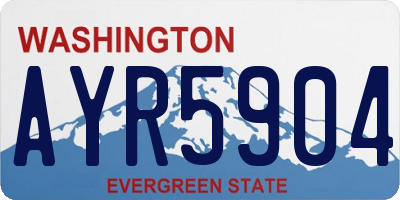 WA license plate AYR5904