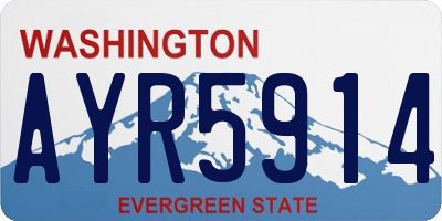 WA license plate AYR5914