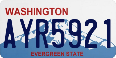 WA license plate AYR5921