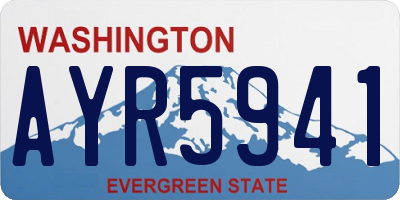 WA license plate AYR5941