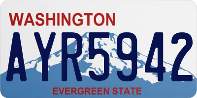 WA license plate AYR5942