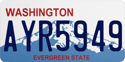 WA license plate AYR5949