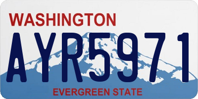 WA license plate AYR5971