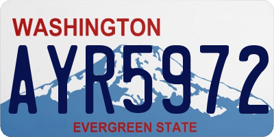 WA license plate AYR5972