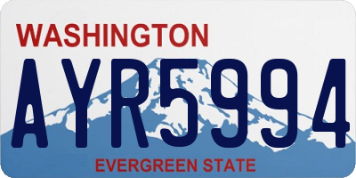 WA license plate AYR5994