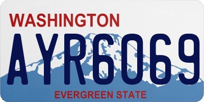 WA license plate AYR6069