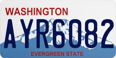 WA license plate AYR6082