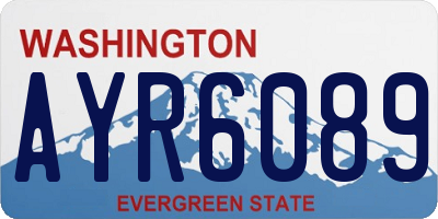WA license plate AYR6089