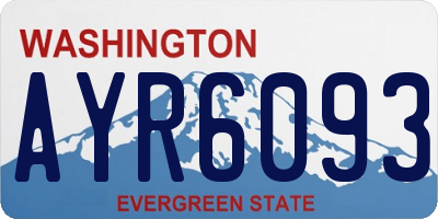 WA license plate AYR6093