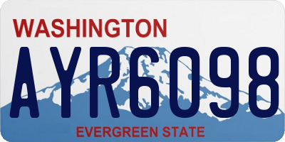 WA license plate AYR6098