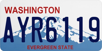 WA license plate AYR6119