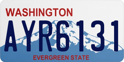 WA license plate AYR6131