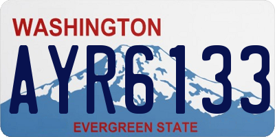 WA license plate AYR6133