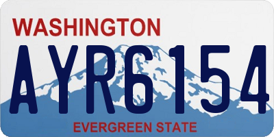 WA license plate AYR6154