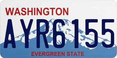 WA license plate AYR6155
