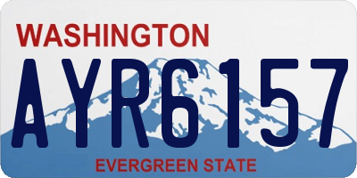 WA license plate AYR6157