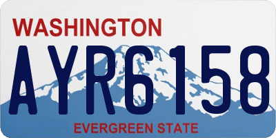 WA license plate AYR6158