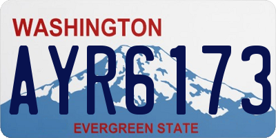 WA license plate AYR6173