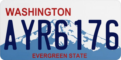WA license plate AYR6176
