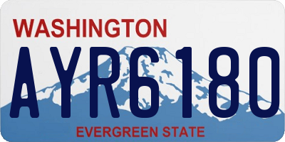 WA license plate AYR6180