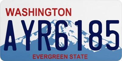 WA license plate AYR6185