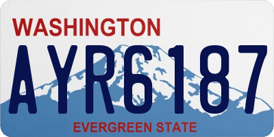 WA license plate AYR6187
