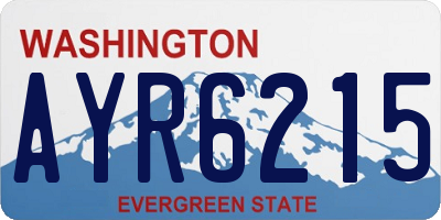 WA license plate AYR6215