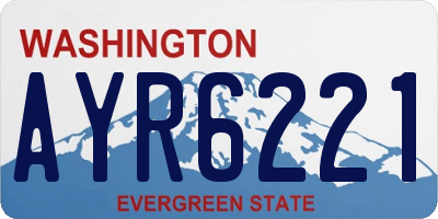 WA license plate AYR6221