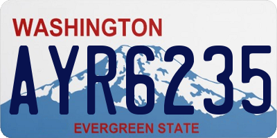 WA license plate AYR6235
