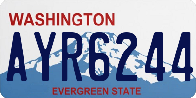WA license plate AYR6244