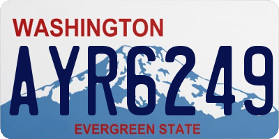 WA license plate AYR6249
