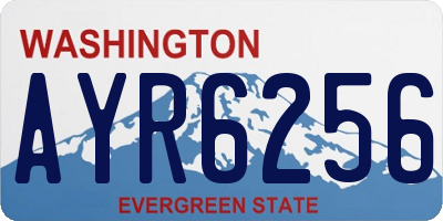 WA license plate AYR6256