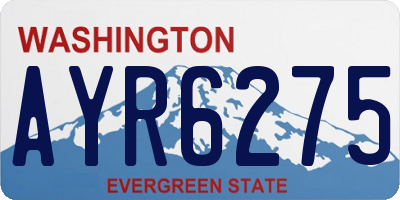 WA license plate AYR6275