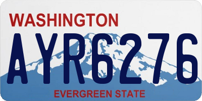 WA license plate AYR6276