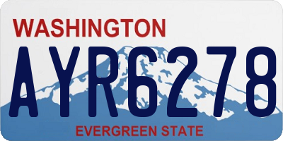 WA license plate AYR6278