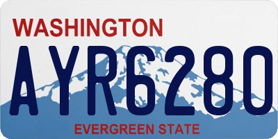 WA license plate AYR6280