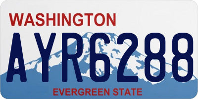 WA license plate AYR6288