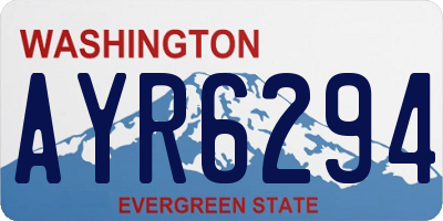 WA license plate AYR6294