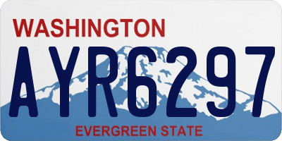 WA license plate AYR6297