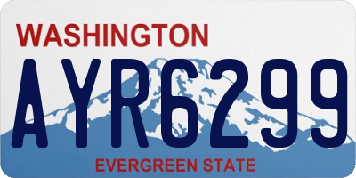 WA license plate AYR6299