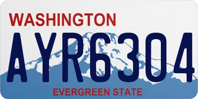 WA license plate AYR6304
