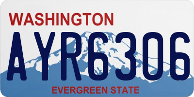WA license plate AYR6306