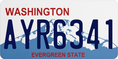 WA license plate AYR6341
