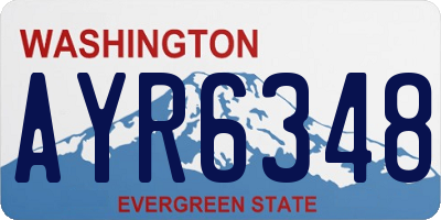 WA license plate AYR6348