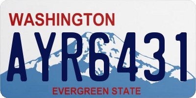 WA license plate AYR6431