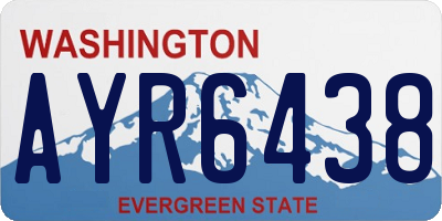 WA license plate AYR6438