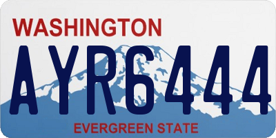WA license plate AYR6444