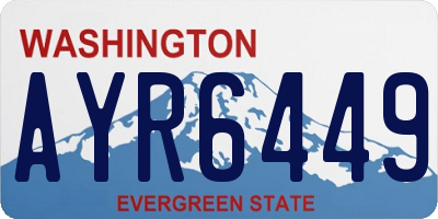 WA license plate AYR6449