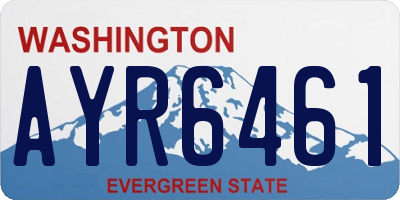 WA license plate AYR6461